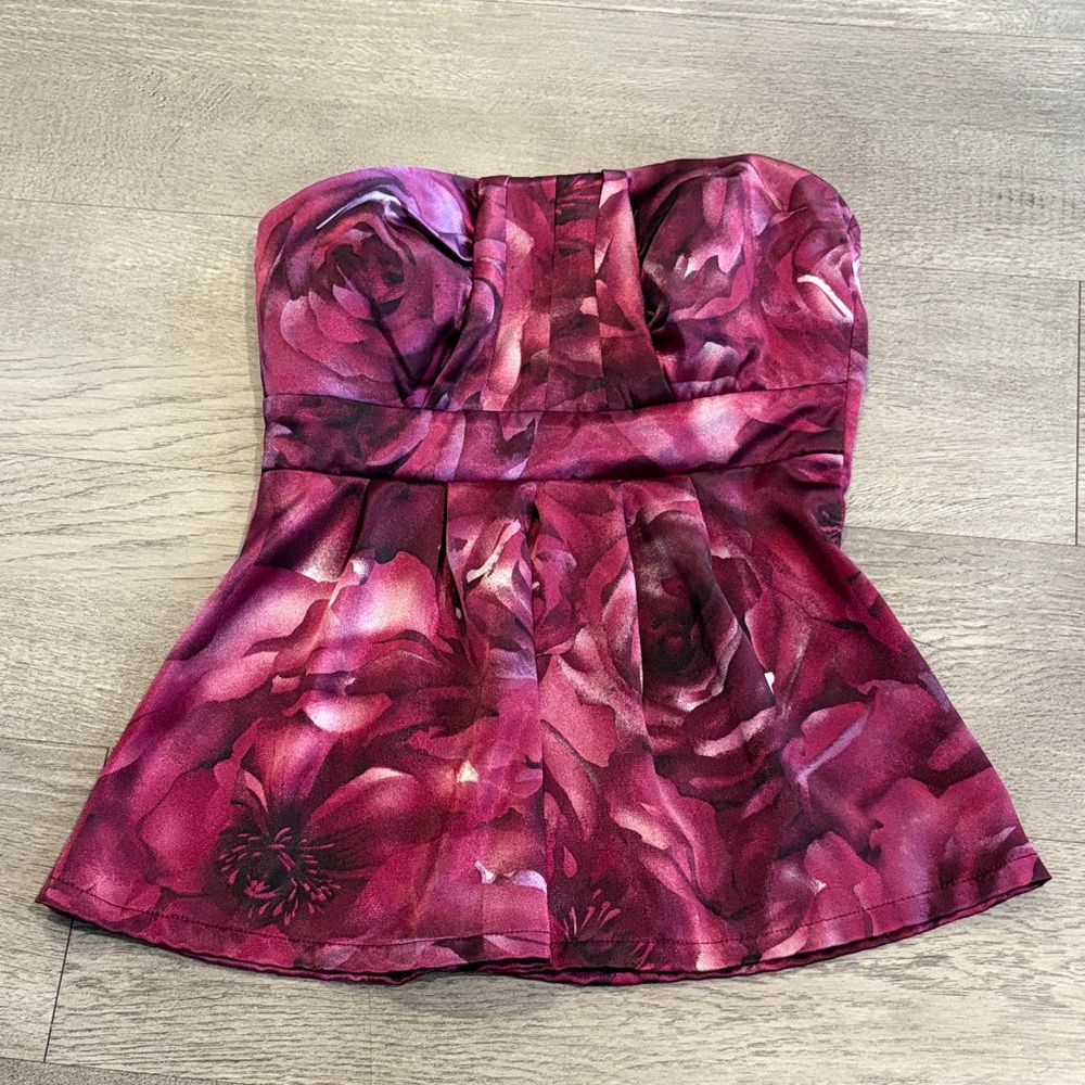 Studio Y Strapless Dress - Deep Pink Floral